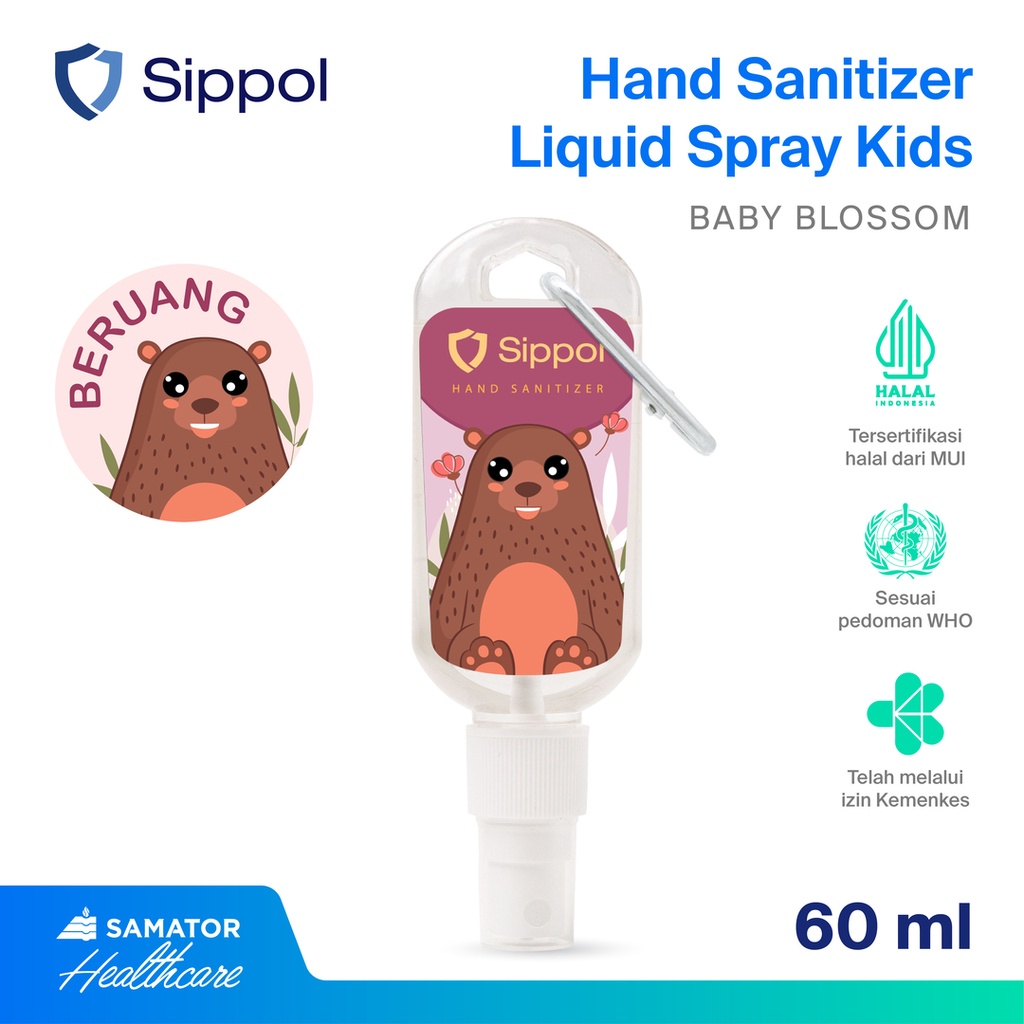 Sippol Hand Sanitizer Kids 60 ml Bear ( Baby Blossom )