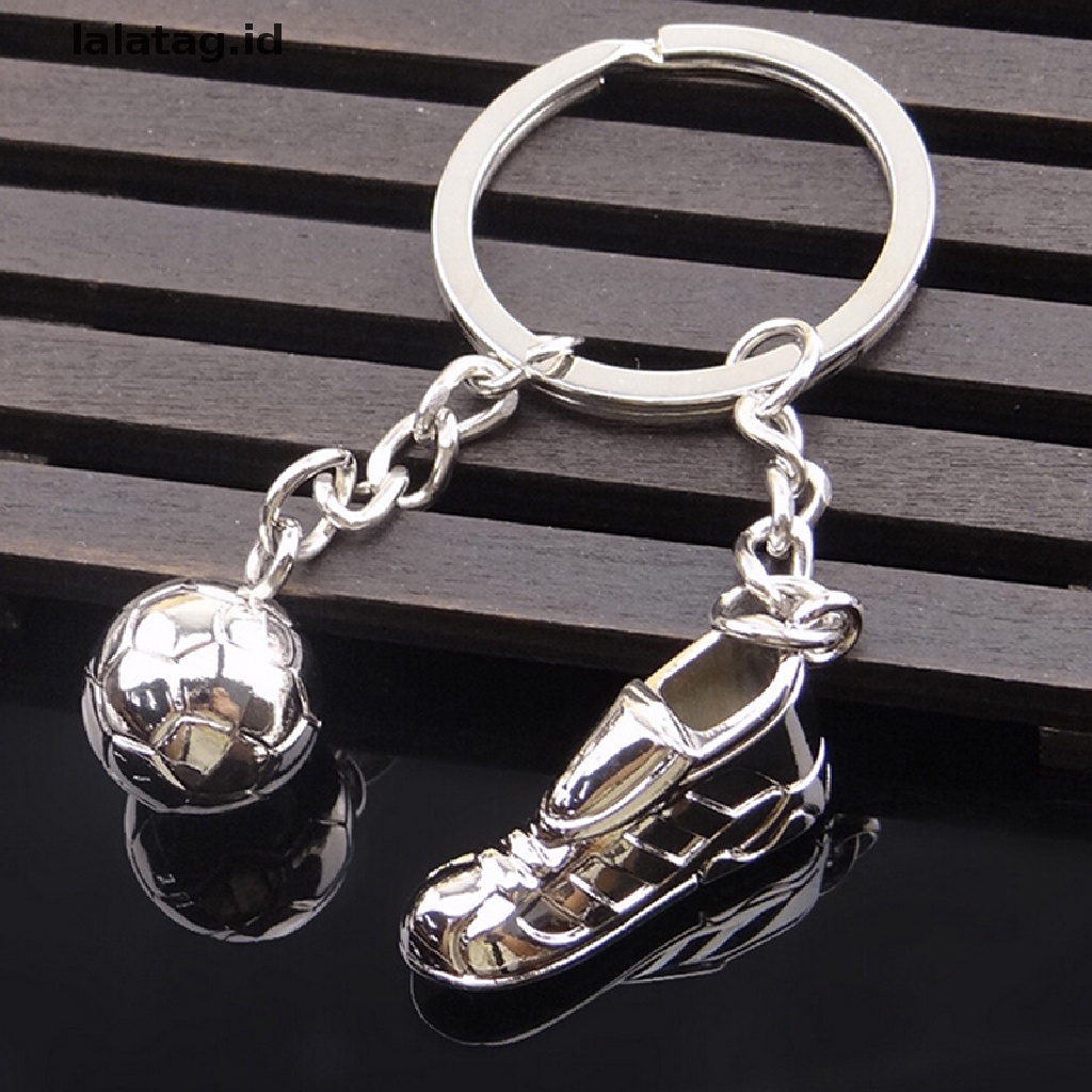 [lalatag] Gantungan Kunci Ring Logam Lucu 3D Baru Keyfob Keren Sepatu Bola Indah Keyrings [ID]