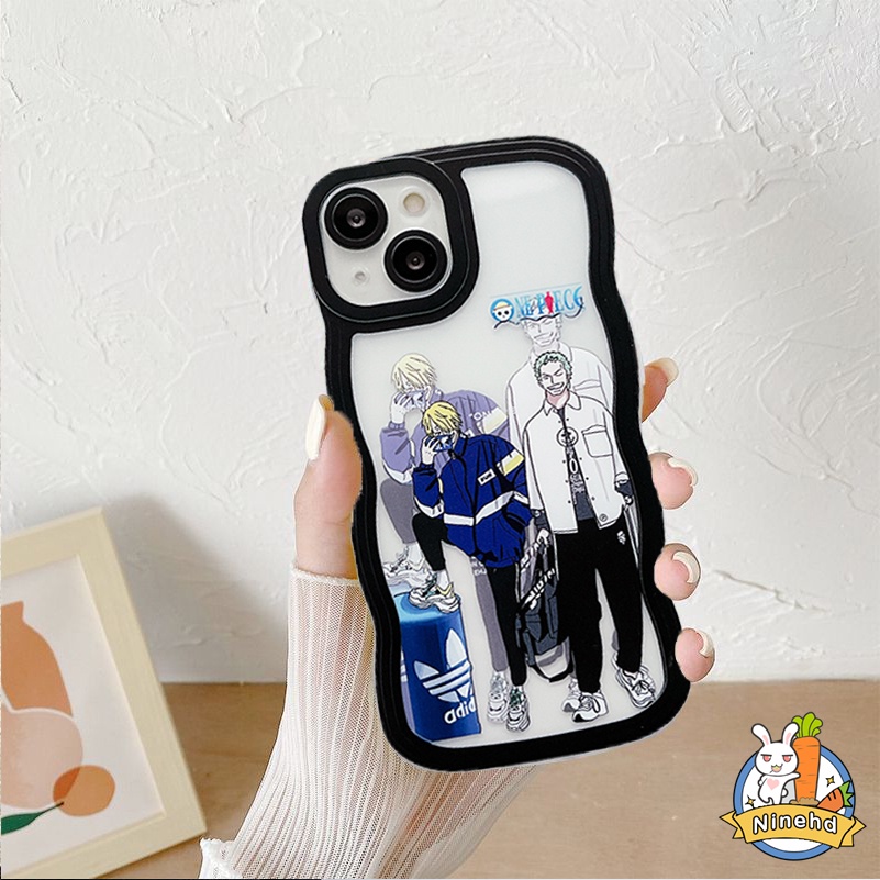 Oppo A17 A17K A77 A77s A57 A16 A16k A15 A15s A3s A5s A76 A96 A74 A54 A93 A94 A95 A92 A52 A53 A7 A5 A9 A7 F11 F9 Reno 7 6 5 Pro 8Z 7Z 6Z Fashion Anime One Piece Casing Hp Wavy Edge