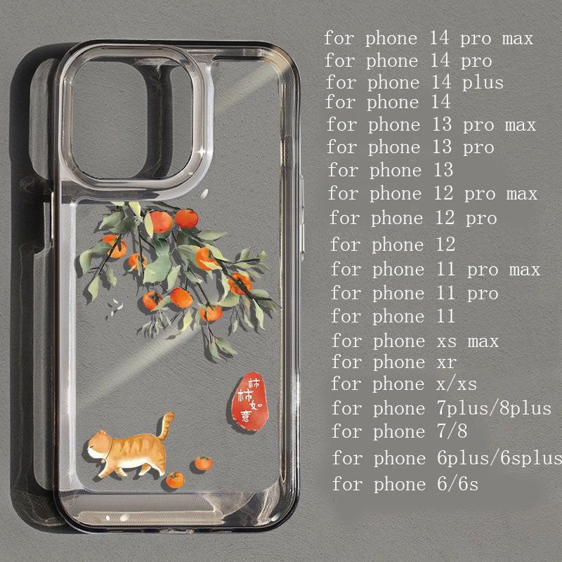 IPHONE Casing Ponsel Lembut Kucing Lucu Kompatibel Untuk Iphone14 13 11 12 Pro XS Max X XR 7 8 6S Plus Silcone Casing Shockproof Transparan TPU Cover