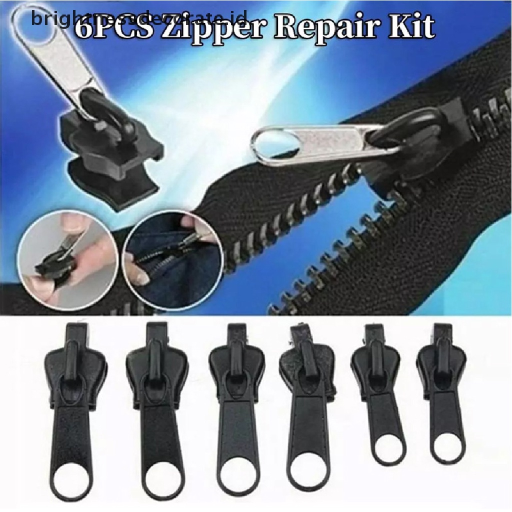 [Birth] 6pcs Zipper Repair Kit Universal Instant Zipper Repair Pengganti Zipper [ID]