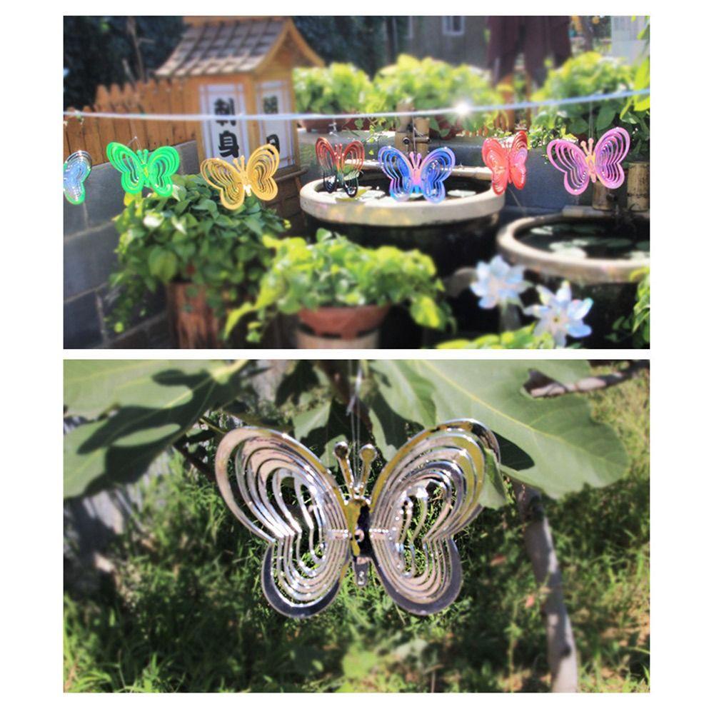 Spinner Angin Kupu Nanas Dekorasi Outdoor Taman Butterfly Reflektif