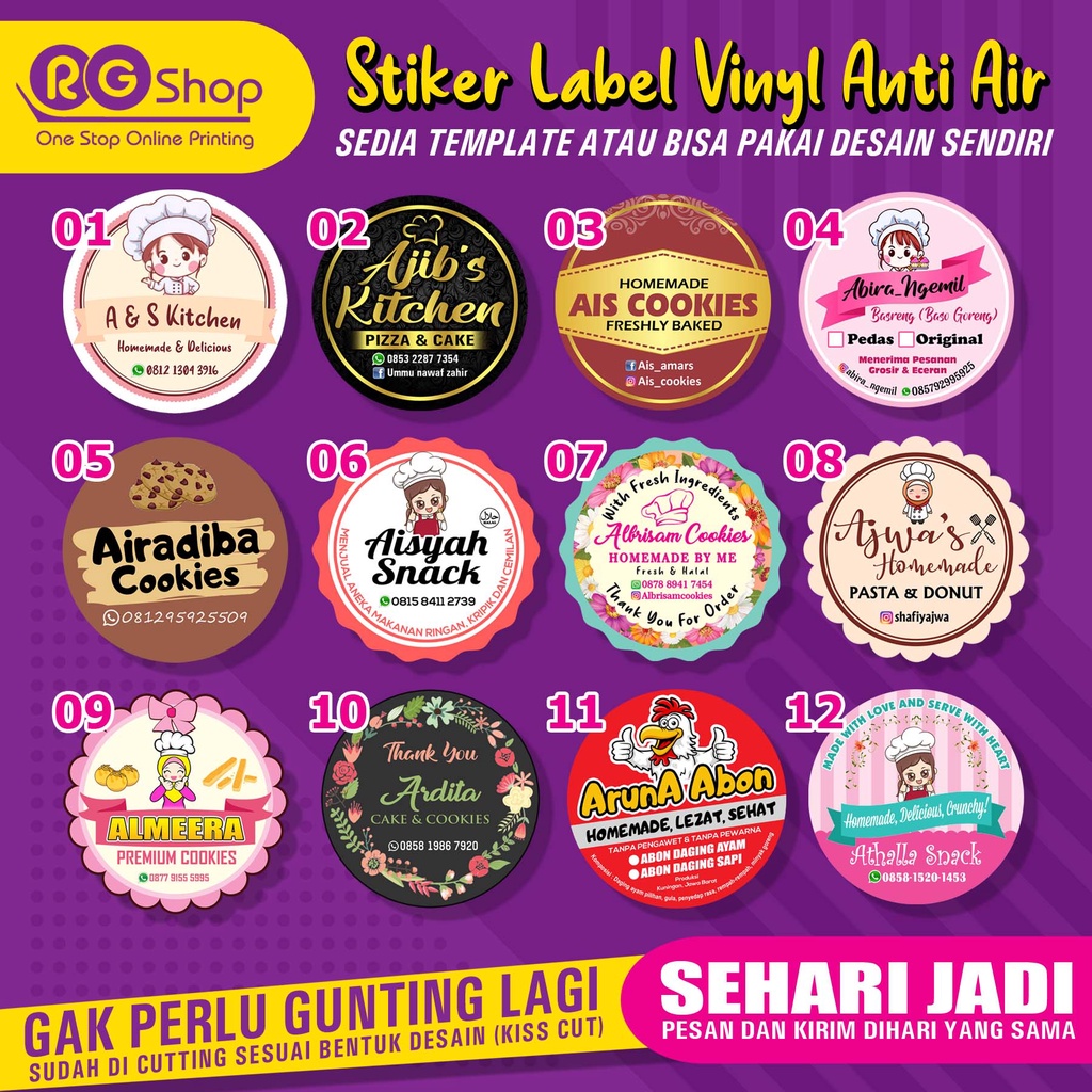 

STIKER KEMASAN MAKANAN MINUMAN ANTI AIR VINYL GLOSSY MATTE