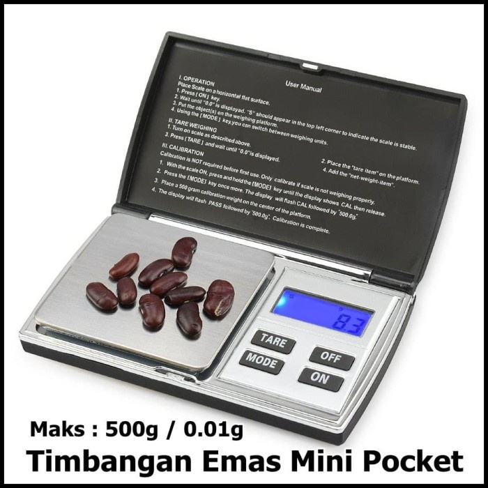 Taffware Digipounds Timbangan Emas Mini Pocket 500g 0.01g UF200H