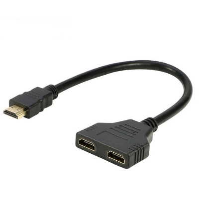 Hdmi splitter 2 port 1080p cable-Kabel hdtv cabang 1 male to 2 female