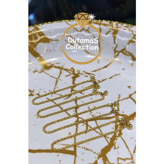 Gelang Tambang Dewasa Berat 2gram Emas Asli Kadar 375%