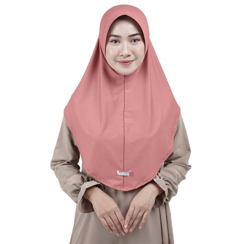 (Qiqi Hijab) HAMIDAH OVAL GRADE A•jilbab instan jersey premium•hijab instan jersey •kerudung pet oval