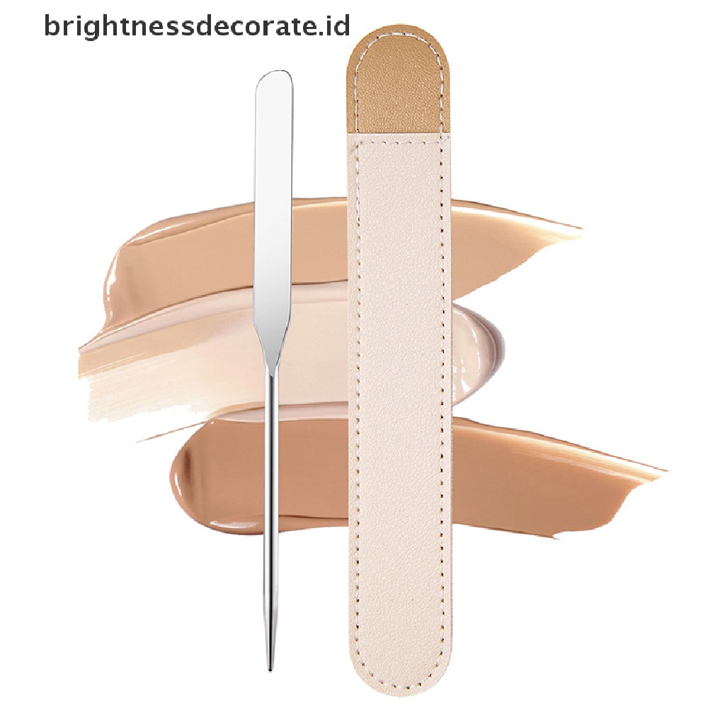 [Birth] 1pcs Stainless Steel Dual Head Makeup Toner Spatula Mixing Stick Foundation [ID]