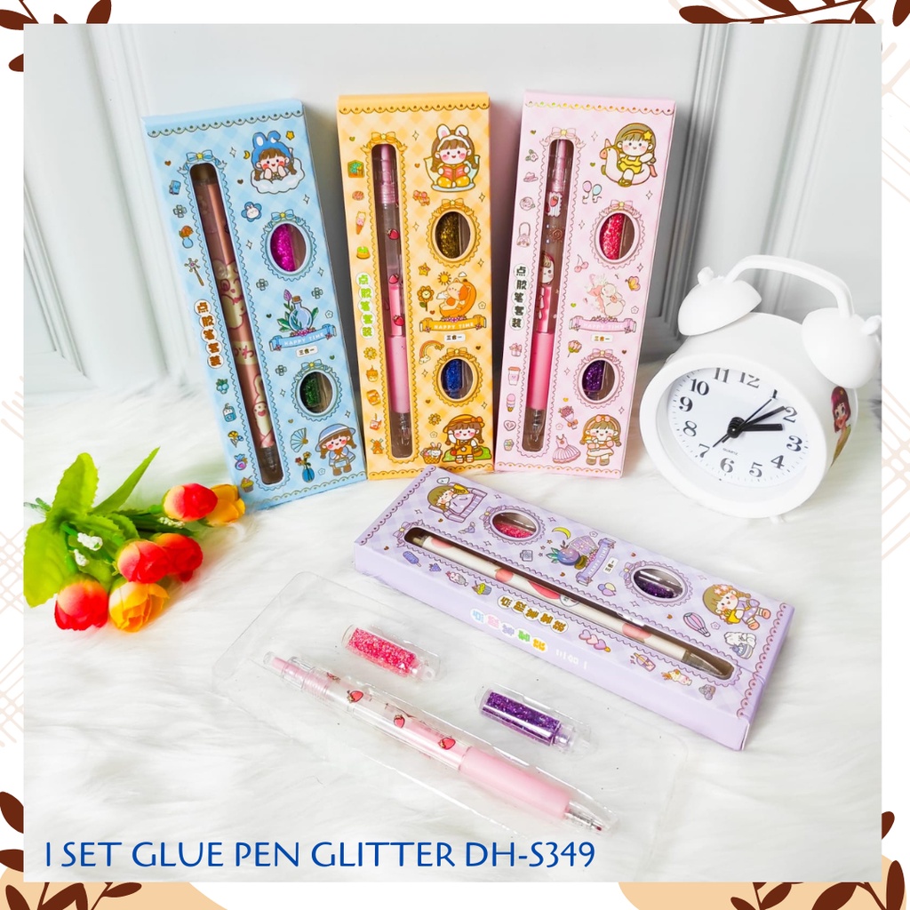 

1 SET GLUE PEN GLITTER DH-S349 ALAT JURNALING JURNAL Gift CRAFT