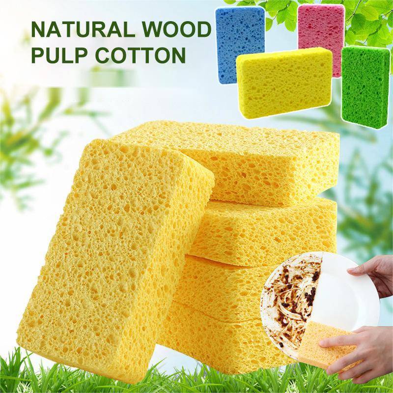 Spons Pembersih Ajaib Serbaguna Dapur Pulp Kayu Compressed Cleaning Sponge Eraser Cleaning Wash Cloth Untuk Piring Panci Dan Wajan Alat Pembersih Rumah Tangga