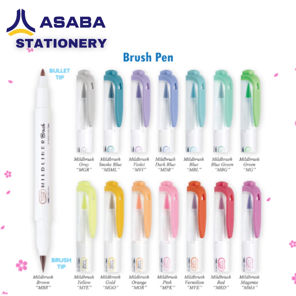 

Asaba Stationery - Zebra Brush Pen Pena Kuas Warna