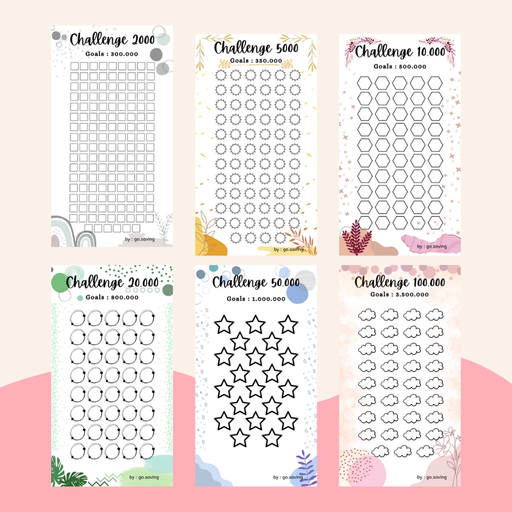 

[Paket Hemat & Lengkap] Binder Saving Challenge A6 / Tantangan Menabung Binder A6 / Binder Budgeting A6