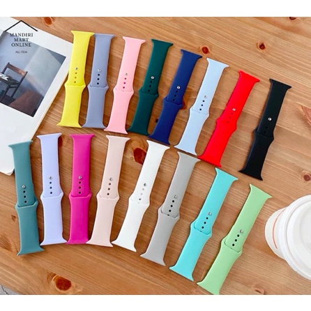 ✅TERMURAH-Strap Apple Watch 45 41 38 42 44 40 MM iWatch Sport Silicone Belt Bracelet Series 7 6 SE 5 4 3 2 1 Band