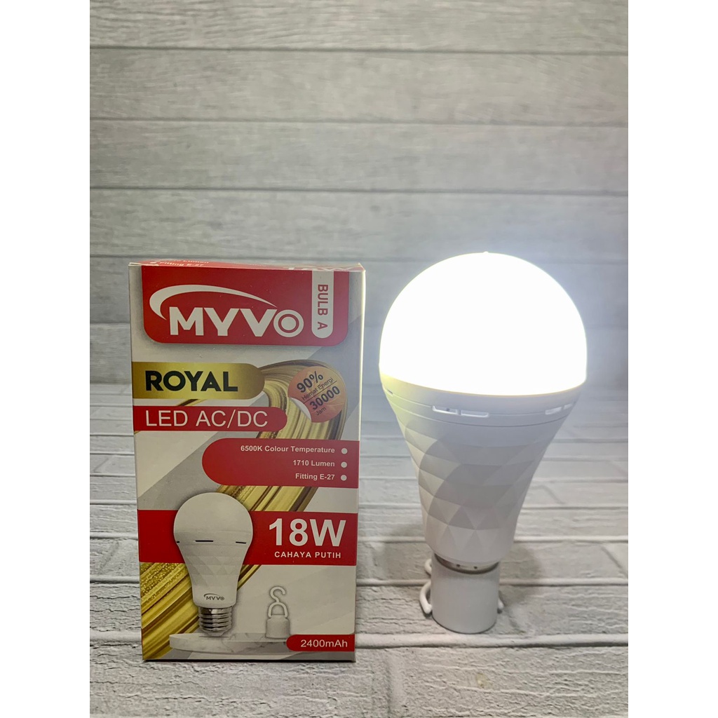 Lampu Emergency LED Bulb Myvo Royal 18 watt Lampu Darurat Super Murah