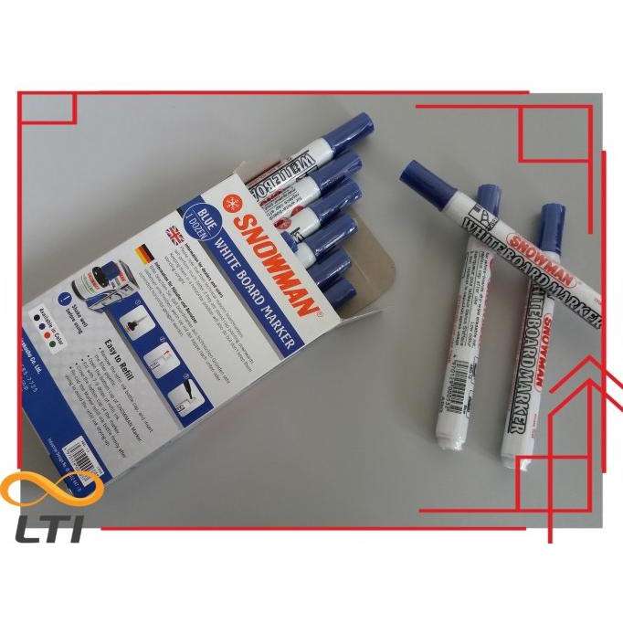 

HARGA DISKON Spidol Whiteboard Marker / Non Permanent Snowman MURAH ABG-12 / Lusin