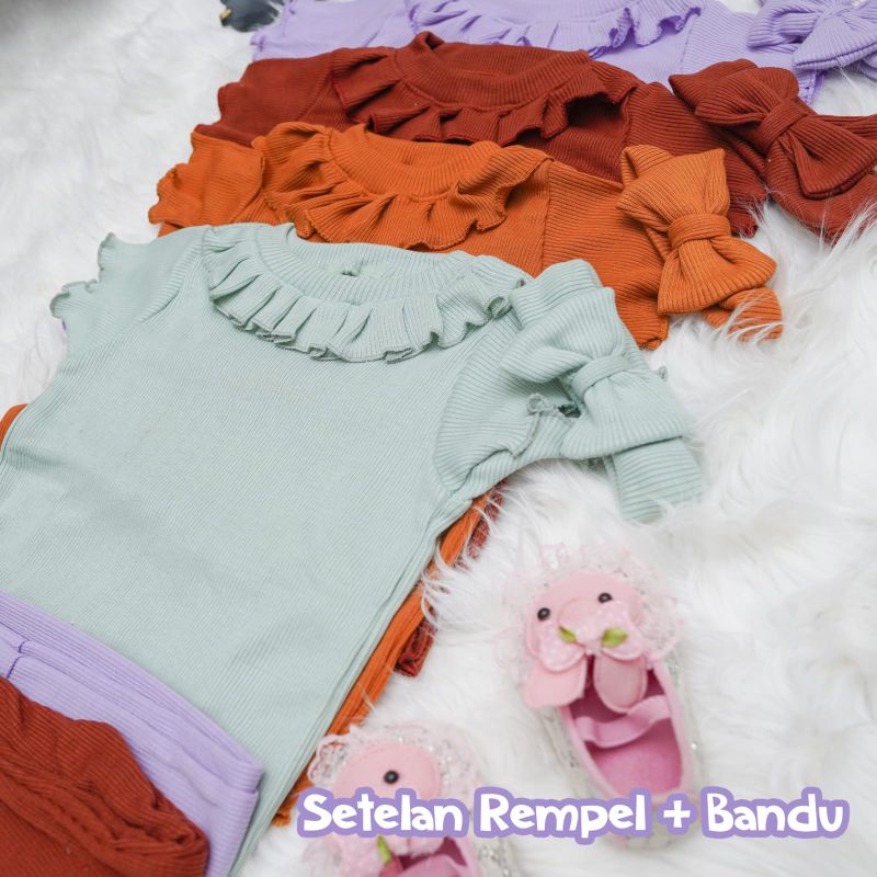 Baju Setelan Anak Perempuan REMPEL Ruffle Knit Tee 1-5 Tahun