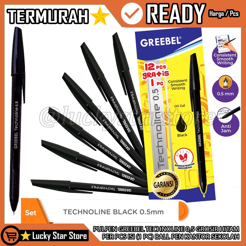 

PULPEN GREEBEL TECHNOLINE 0,5 GROSIR HITAM PER PCS ISI (1 PC) PENA BOLPOIN BALL PEN KANTOR SEKOLAH BALPEN LANCIP LUNCIP BALLPOINT BALPOIN BALPOINT BOLPOINT BOLLPOINT ITAM TINTA TULIS MENULIS BOLPAIN