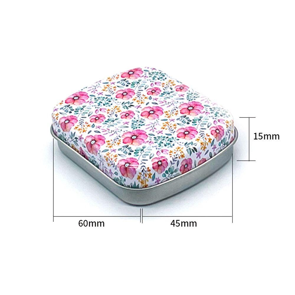 Solighter Kotak Besi Lucu Protable Permen Wadah Teh Metal Tin Box Maskeup Organizer Tempat Penyimpanan Kaleng Mini