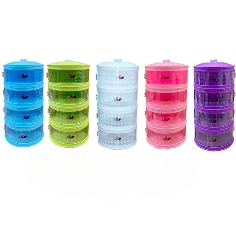 RAK PENYIMPANAN MAKANAN 4 SUSUN TINGKAT TUDUNG SAJI TUTUP FOOD COVER VD