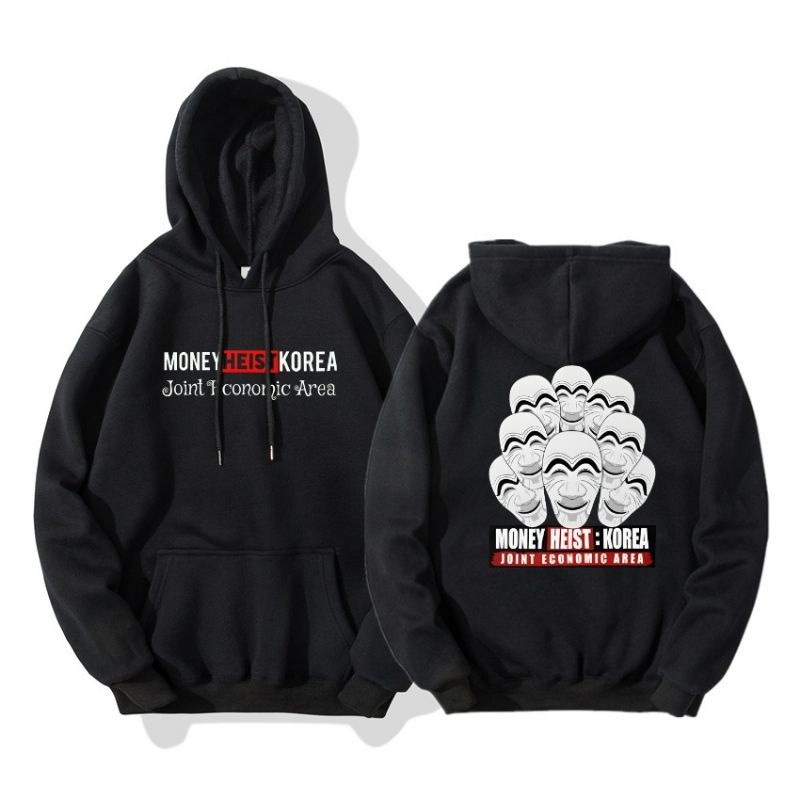 Jaket Hoodie Money Heist Korea - Pria Wanita Custom Distro Polos