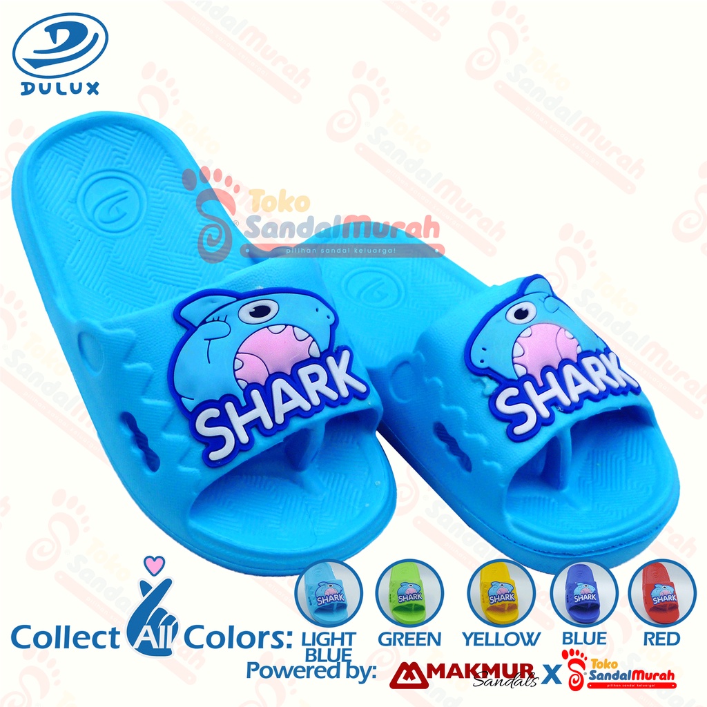 Toko Sendal Murah - Sandal Anak Ikan Hiu Uk 30-35/ Sandal Slip On Anti Licin/ Sandal Anak Motif Kartun/ Sandal Anak Murah/ Sandal Anak Cute / Sandal Anak Ringan/ [Toko Sendal Murah Kids M 306 C SH]