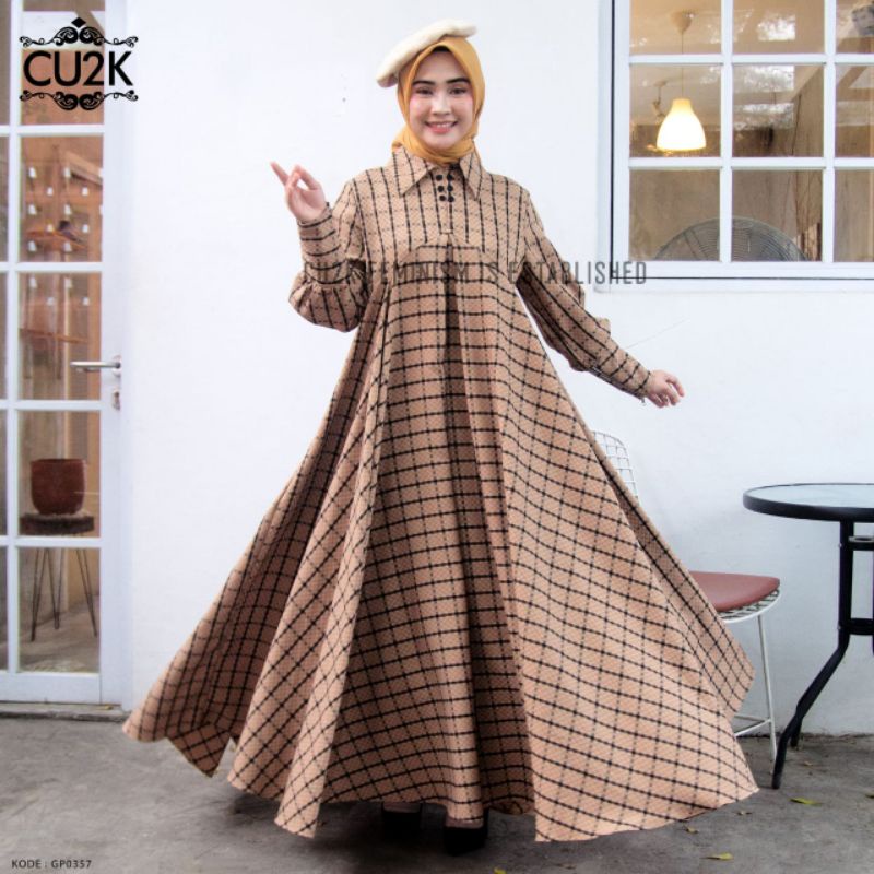 Dress Cu2k Terbaru Original Brand dari Cucuk Feminism Is Established Gamis Remaja Modern Desain nya 
