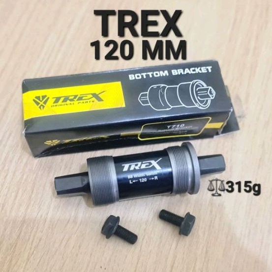 TREX BB KOTAK BOTTOM BRACKET SQUARE AS TENGAH BEARING BEARINGS SEPEDA PANJANG 120MM 120 MM