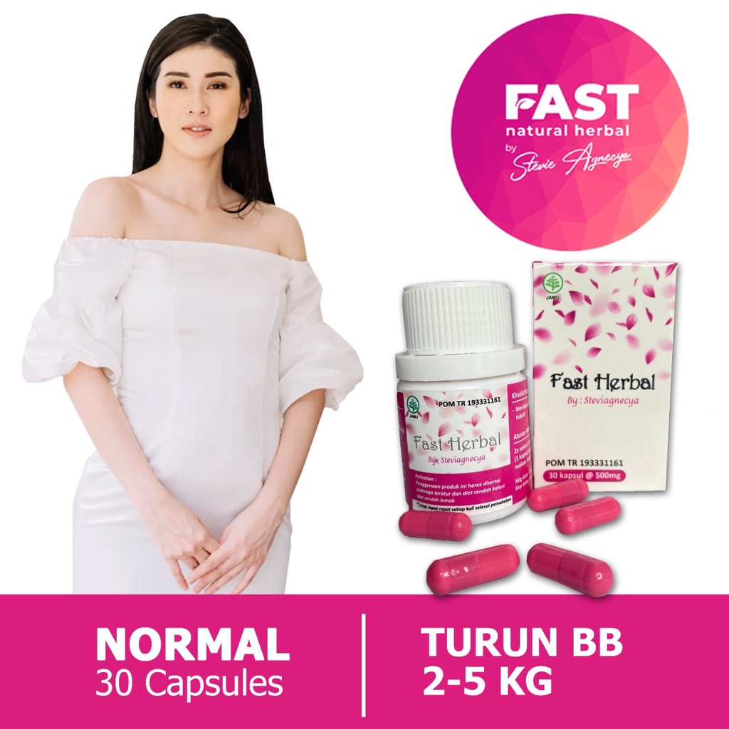 FASTSLIM slimfast fast slimming whitening herbal pink normal by STEVIAGNECYA distributor jabar