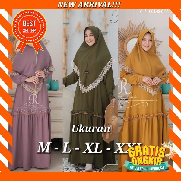 Qanita Dress Abaya || Arabian Gamis Terbaru || Gamis Cruty Payet Swarovski Ori 2023 Kamila Syari Uku