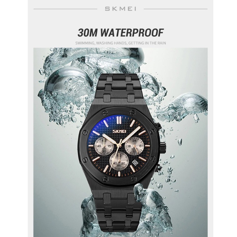 SKMEI Jam Tangan Pria Analog Chrono Waterproof Stratch Resistant - 9296