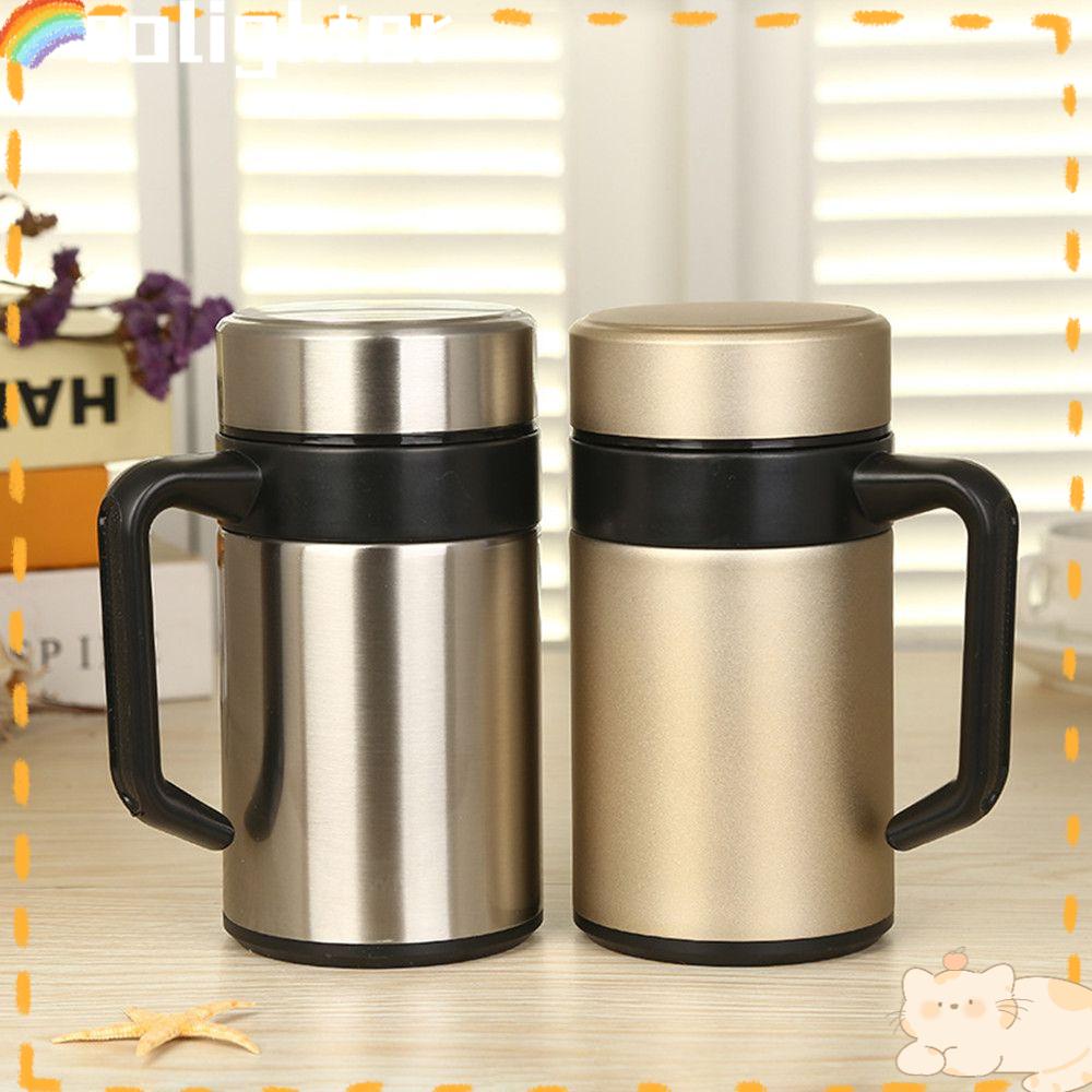 Solighter 500ml Botol Air Vacuum Stainless Steel Thermal Flask Mug Kopi