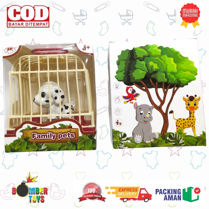 MAINAN ANAK FAMILY PETS PUPPY BIRD SUARA SENSOR BUNYI BURUNG PIARA PET