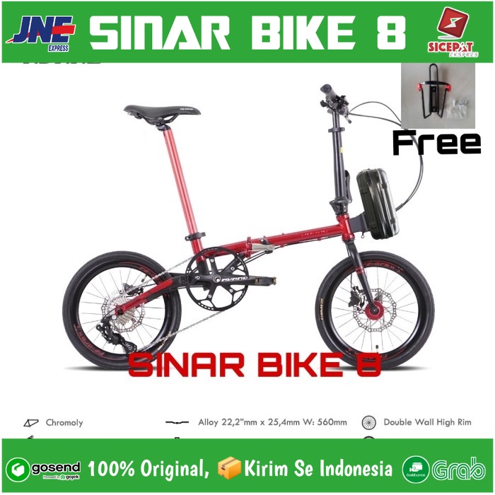 Sepeda Lipat Ukuran 16 Inch AVAND RE AM By United Bike Chromoly 10 speed