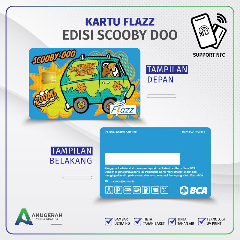 Kartu Flazz BCA Gen 2 Motif Scooby Doo