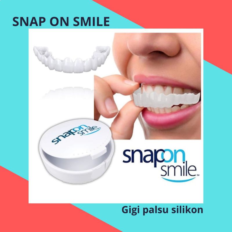 Snap on Smile Gigi Palsu 1 Set Atas Bawah - Gigi Palsu Instan Atas Bawah Silikon