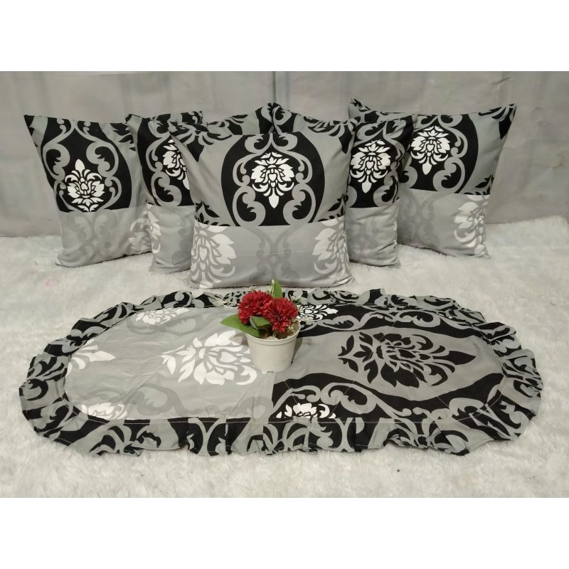 SARUNG BANTAL SOFA SET Taplak meja jumbo bulat