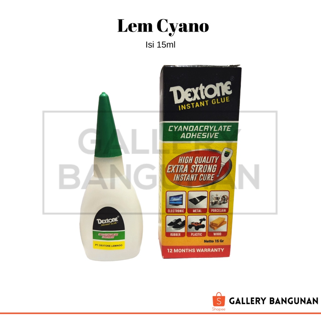 

Lem Tetes Dextone Korea Instant Glue Dexton Serbaguna Power Cyano Cyanoacrylate adhesive G Cair Original 15gr ml