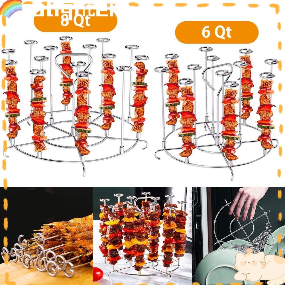 Solighter Air Fryer Tusuk Berdiri Air Fryer Stainless Steel Holder Grill