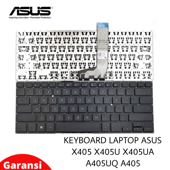 Keyboard Laptop Asus Vivobook X405 X405U X405UA X405UQ X405UR A405U A405UQ Tombol Power