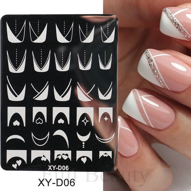 FRENCH STAMPING PLATE BANYAK MOTIF / PLAT BESI STAMPING JELLY MOTIF FRENCH MANICURE INSTANT