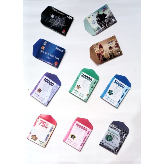 

Amplop Lebaran Medium Motif UANG DAN ATM 1 pack isi 10 pics