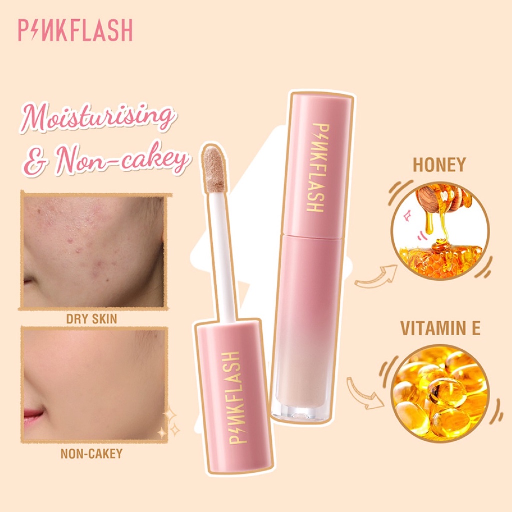 PINKFLASH 4PCS Face Makeup Set Pore Minimizer Primer Poreless Matte + Oil Control Foundation + Natural Long-lasting Concealer