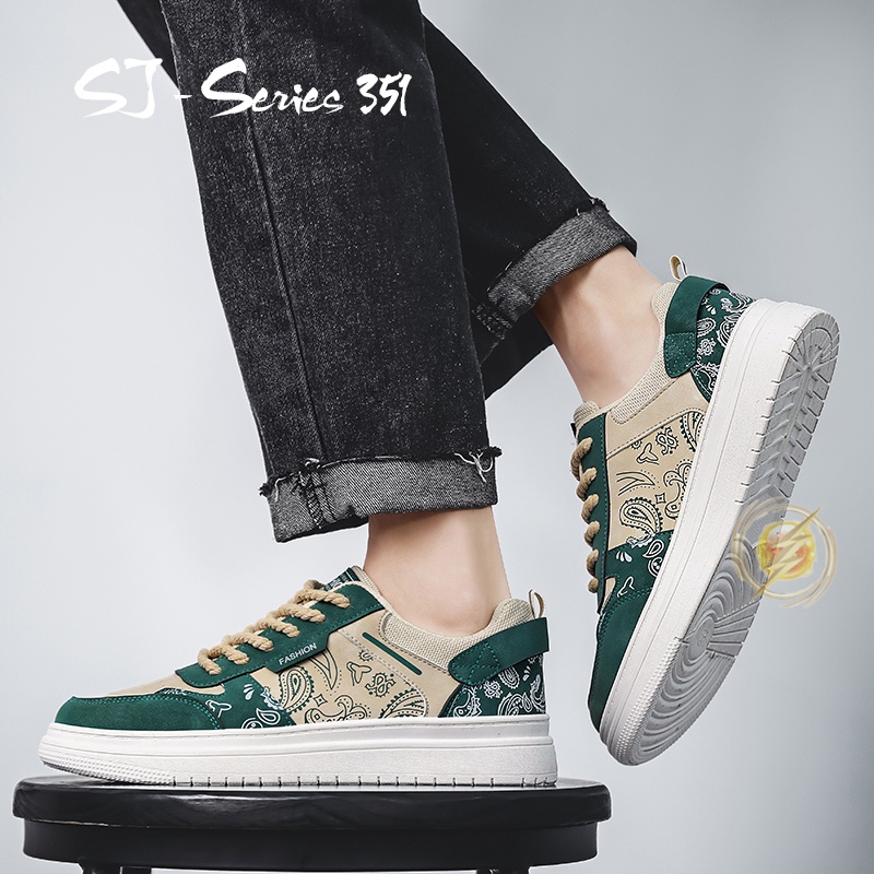 [OOS] Sepatu Sneakers Pria Motif Keren dan Unik Model Cakep Kualitas Import Premium -351