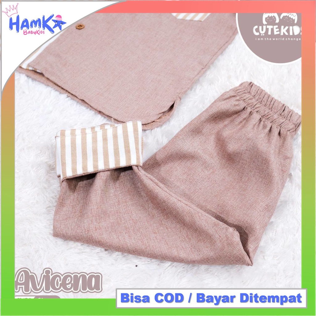 Baju Muslim Anak Laki Laki 3 Bulan - 6 Tahun Cutekids AVICENA Setelan Koko Bayi 0 6 Bulan 6 12 Bulan Anak 1 2 Tahun 2 3 Tahun 4 5 Tahun Free Peci