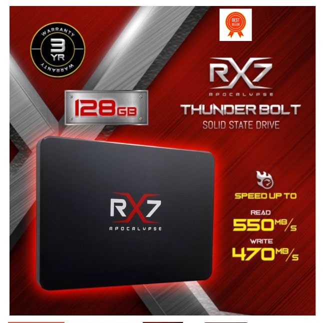 SSD 128GB RX7 GARANSI RESMI 3THN 1000x terjual