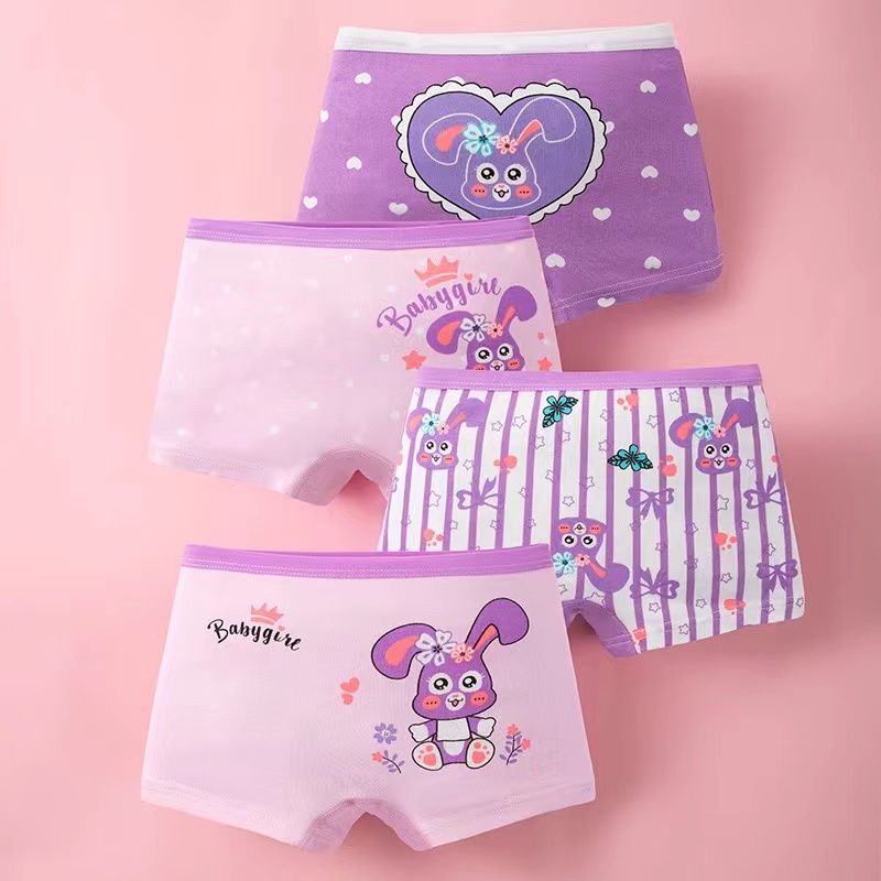 【Happy Baby】2-12 Tahun Celana Dalam Boxer Anak Perempuan Motif Princess 1 SET 4 PCS (4 IN 1) CD020