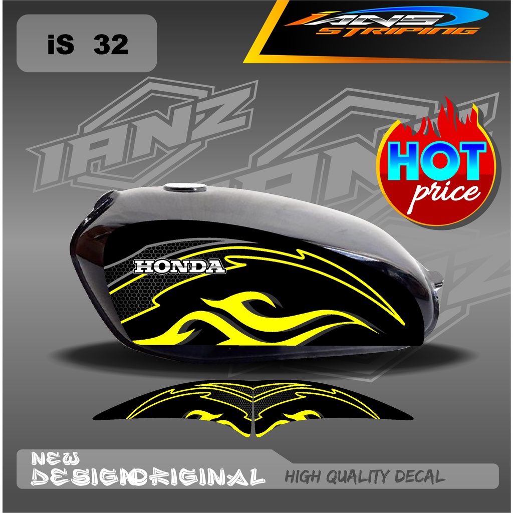 NEW STIKER STRIPING CUSTOM TANGKI CB100 HOLOGRAM/NON HOLOGRAM IS32