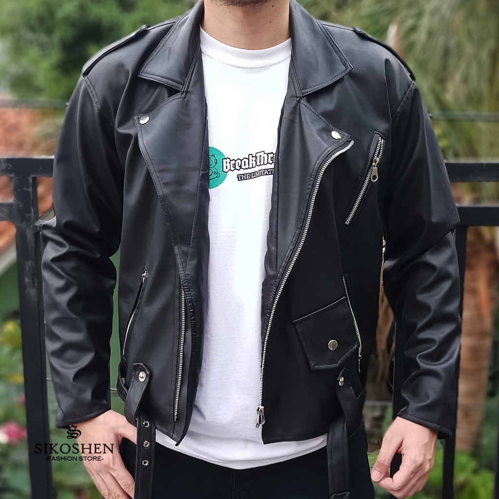 Jaket Semi Kulit Rockers Ramones Changcuters / Jaket Pria