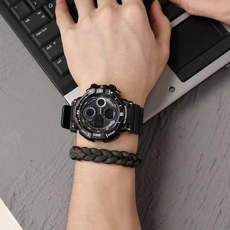 Jam Tangan Sport Pria Digital Multifunctional Electric Luminous Waterproof Fashion Import