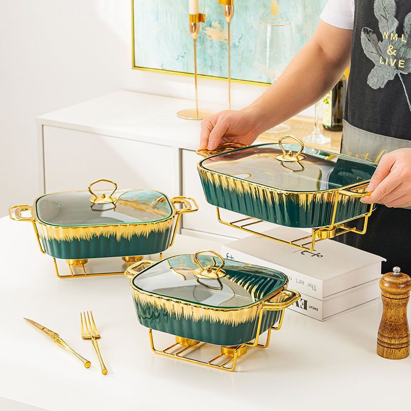 Set prasmanan import keramik murah dengan penyangga besi FREE PACKING KAYU